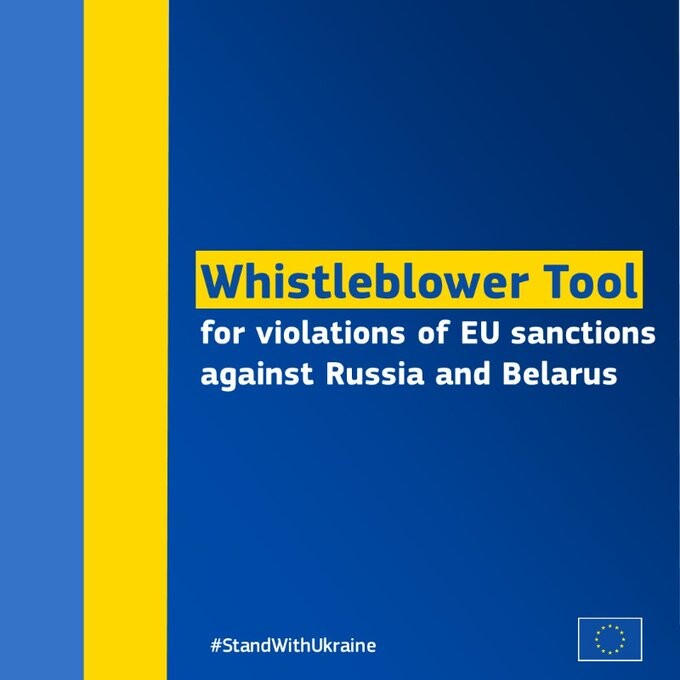 Whistleblower Tool for violations of EU sanctions against Russia and Belarus #StandWithUkraine 